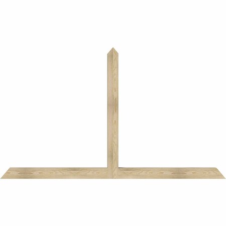 Ekena Millwork Portland Rough Sawn Timber Gable Bracket, Douglas Fir, 84"W x 49"H x 4"D x 4"F, 14/12 Pitch GBW084X49X0404POR00RDF
